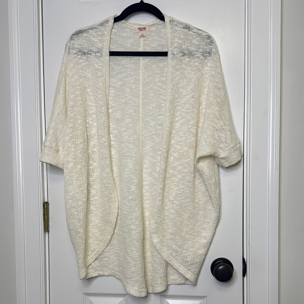 Mossimo Supply Co Cream Open Knit Shrug